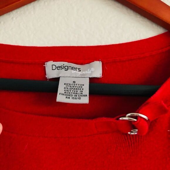 Designers Originals Red Light Sweater Top S - Picture 2 of 3